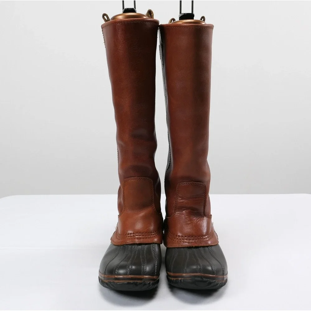 Sorel Leather Slimpack Equestrian Riding Boots Women's sz 6 Cinnamon 15